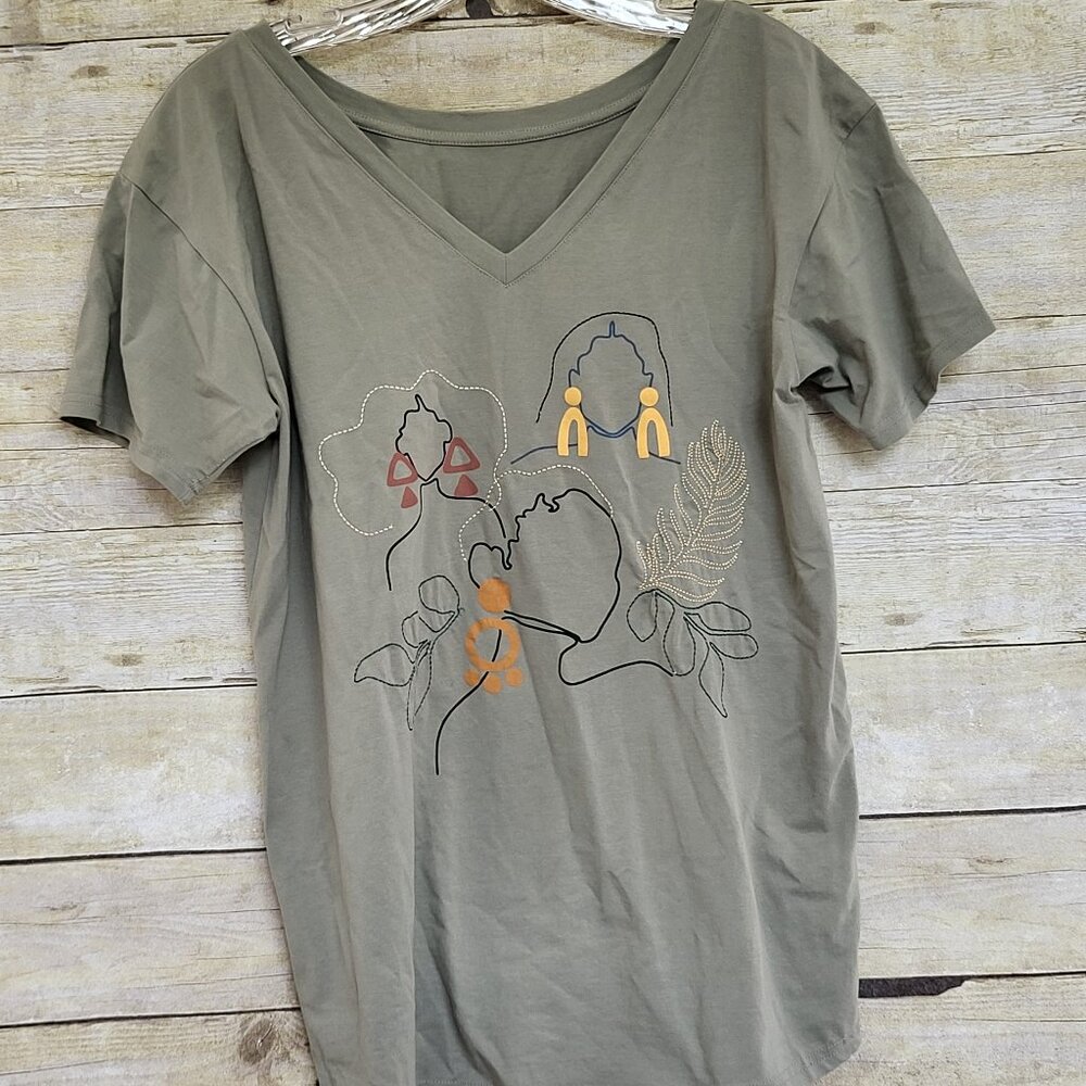 Sseko Noonday Vita T-Shirt Size Medium, Sage
